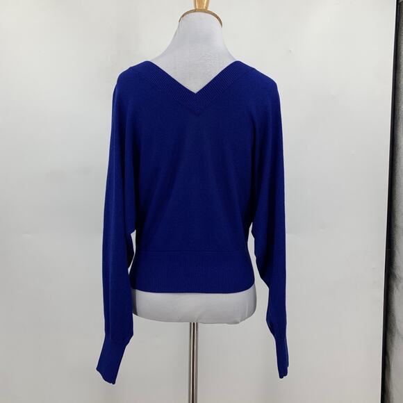 Express Sweater Women XS Extra Small Dolman Elastic Hem Pullover Slouchy Cropped - Picture 4 of 10